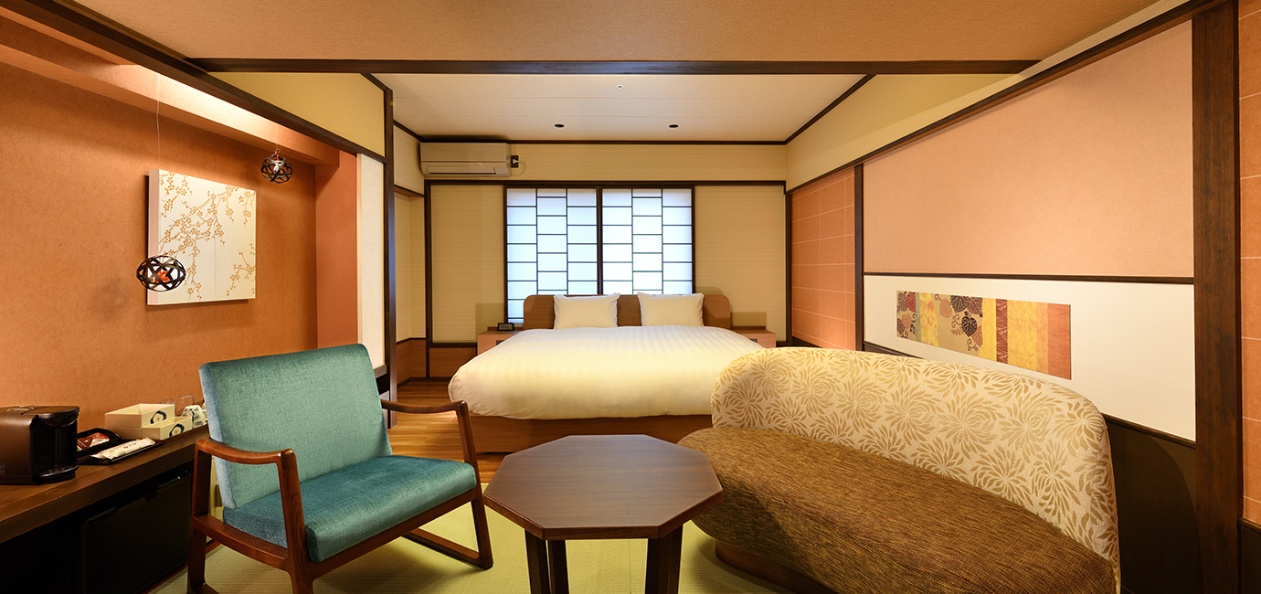 Japanese modern Chambre de type japonais, 1 lit 2 personnes