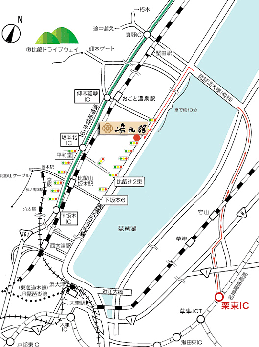 琵琶湖大橋経由 マップ