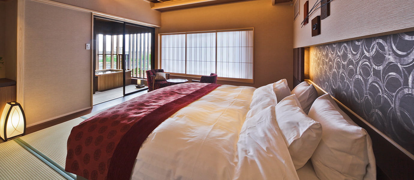 HANARE KAROI：Chambre de style japonais avec lits 2 personnes