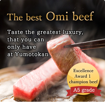 Taste the greatest luxury, that you can only have at Yumotokan The best Omi beef