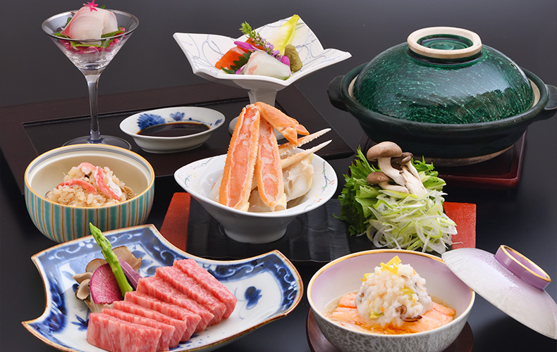 【創業90周年記念第七弾】12月1月限定~冬の味覚はやっぱり『かに』~『認証近江牛』と共に味わう京風会席
