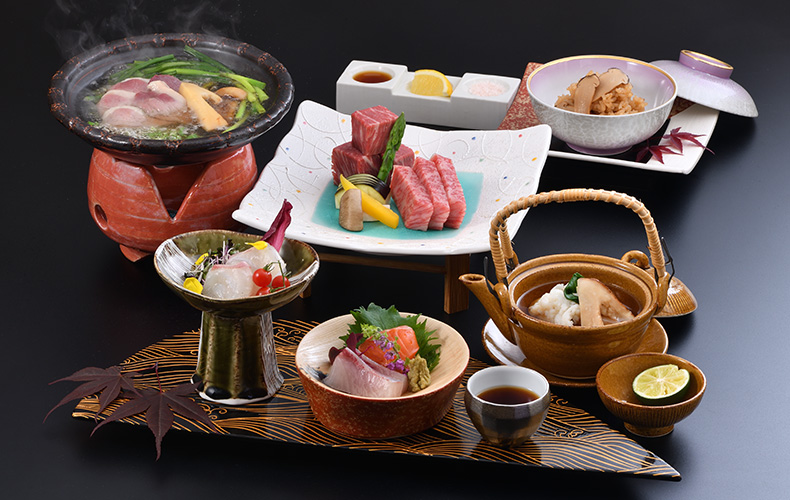 〓9月~11月10日限定のこだわり会席〓「松茸と鱧の土瓶蒸し」近江の旨い食材「近江鴨の美味鍋」「認証近江牛の食べ比べ」で食欲の秋を満喫する京風会席